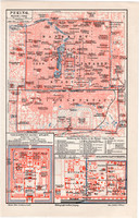 Peking térkép 1906, német nyelvű, Meyers lexikon, Kína, Ázsia, város, Beijing