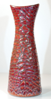Antik Zsolnay repesztett - ökörvér mázas váza