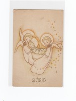 Antik vallásos képeslap, "Angol kisasszonyok" (postatiszta)