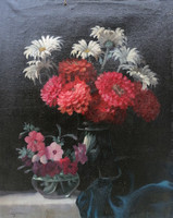 Molnár Z. János ( 1880 - 1960 )  Virágok vázában