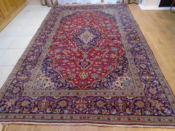 Szép hibátlan nagy öreg kézi csomózású festésű vastag  Keleti  perzsa szőnyeg 