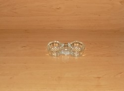 Retro üveg asztali sótartó (14/d-2)