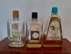 Retro orosz kölni vintage parfümös üveg 3 db