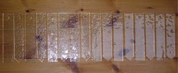 Dekor üveglap - üveg lap szélcsengő 1 - 16 db - dekorációs üvegszegély