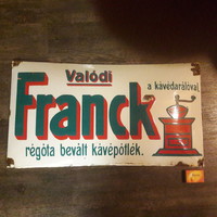 Ritkább Franck  zománctábla  60 x 33 cm  domborított