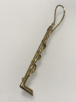 Lovaglópálca bross, aranyozott, 8 cm hosszú
