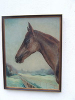 Horse portrait large painting