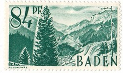 Baden Francia megszállási övezet forgalmi bélyeg 1947