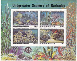 Barbados commemorative stamp block 1980