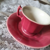 Zsolnay rózsaszín kávés csésze