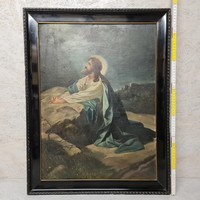 "Bartholomeidesz K. 1928" Jézus az olajfák hegyén festmény (1394)