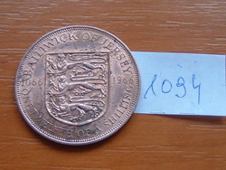 JERSEY 1/12 SHILLING 1066-1966 ND (1966)  900th Anniv. of Norman Conquest  #1094