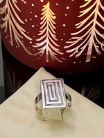 Gyönyörű görög mintás ezüst gyűrű