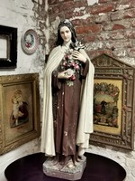 Kuriózum! Nagyméretű, 105 cm magas! Kis Szent Teréz gipsz szobor. Nem Szűz Mária, Jézus, Erzsébet