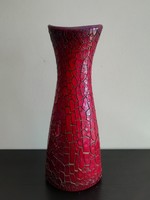 Zsolnay repesztett ökörvérmázas váza