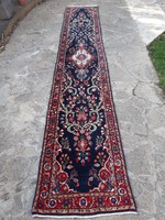 Kézi csomózású 440 cm hosszú Iráni perzsa szőnyeg futó