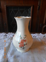 Zsolnay peach flower pattern vase