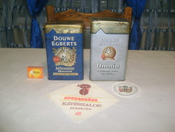 Omnia lemez doboz két darab, reklám szalvéta és pohár alátét