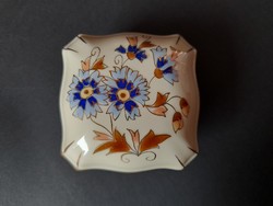 Zsolnay búzavirágos bonbonier 7,5x7,5x4,5 cm