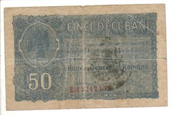 50 bani 1917 pecsételt Románia