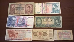 Magyar és külföldi bankjegyek, különféle
