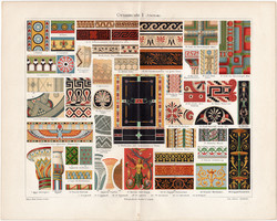 Díszítmény I., színes nyomat 1903, német nyelvű, litográfia, díszítés, dísz, ornamentum, eredeti