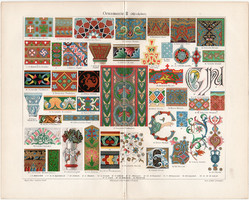 Díszítmény II., színes nyomat 1903, német nyelvű, litográfia, díszítés, dísz, ornamentum, eredeti