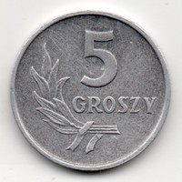 Lengyelország 5 lengyel groszy, 1958