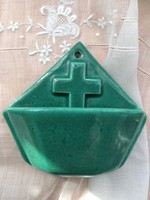 Hummel jelzett zöld szenteltvíztartó porcelán
