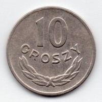 Lengyelország 10 lengyel groszy, 1949, nikkel