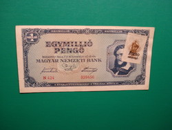 1millió  pengő 1945 Nem hivatalos jelölés bélyeggel!