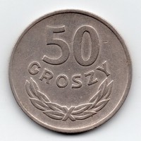 Lengyelország 50 lengyel groszy, 1949, nikkel