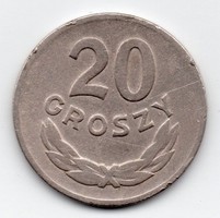 Lengyelország 20 lengyel groszy, 1949, nikkel