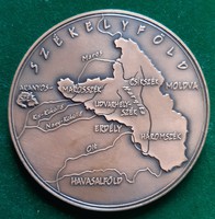 Fritz Mihály: Székelyföld, bronz érem, 80 mm