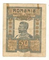 50 bani 1917 Románia Bélyegpénz