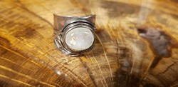 Holdköves izraeli ezüst gyűrű