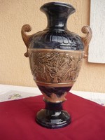 Hatalmas méretű,körben jelenetes, Antik majolica váza Kb. 50 cm! LEÁRAZVA!