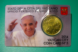 50 cent Vatikán 2014 - hivatalos érmekártya No. 5 (BU)