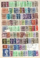 145 darab angol bözske bélyeg lot uk gb nagy britannia  KIÁRUSÍTÁS 1 forintról