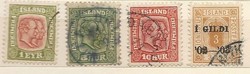4 db ritka érdekes izlandi bélyeg lot szép darabok KIÁRUSÍTÁS 1 forintról
