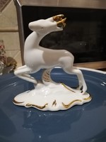 Jumping deer arpo porcelain figurine