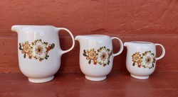 Alföldi icu pattern cream, cream pourer, cream pourers, nostalgia, 8.5, 10 and 12.5 cm high