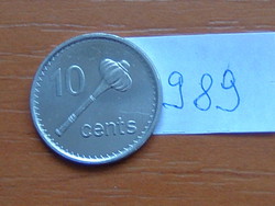 FIJI FIDZSI SZIGETEK 10 CENT 2009 planchet: 90,8% iron Throwling Club (HAJÍTÓ) #989