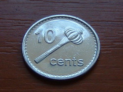 FIJI FIDZSI SZIGETEK 10 CENT 2010 (c) = Camberra  planchet: 90,8% iron Throwling Club (HAJÍTÓ) #