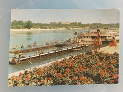 Régi képeslap 1966 Szeged Szőke Tisza hajószálló