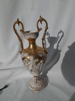 Antik olasz majolika váza. 19 sz. 40 cm.