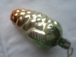 Old glass Christmas tree decoration, cone