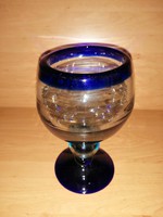Vastag üveg kehely talpas pohár 18 cm (14/d)