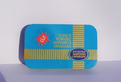 Ritka retro édesipari fém doboz csokoládés doboz Budapesti Édesipari Vállalat bonbon reklám doboz