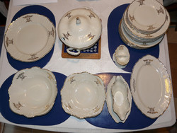 Bohemia bernadotte 6-person gold-decorated porcelain tableware for sale